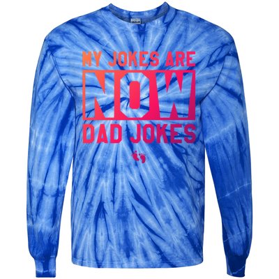 Funny First Time Dad Funny Gift New Father Dad Jokes Gift Tie-Dye Long Sleeve Shirt