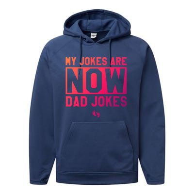 Funny First Time Dad Funny Gift New Father Dad Jokes Gift Performance Fleece Hoodie