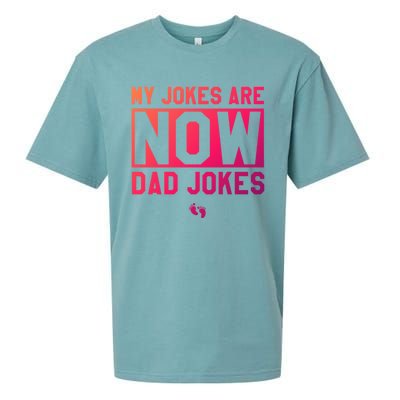 Funny First Time Dad Funny Gift New Father Dad Jokes Gift Sueded Cloud Jersey T-Shirt