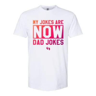 Funny First Time Dad Funny Gift New Father Dad Jokes Gift Softstyle CVC T-Shirt