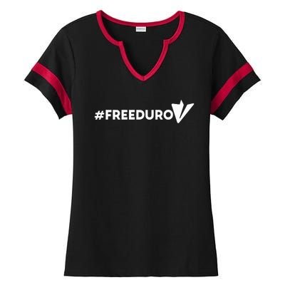 Freedurov Freepavel Telegram Founder Pavel Durov Ladies Halftime Notch Neck Tee