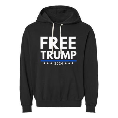 freetrump Free Trump Trump is innocent Free Trump 2024 Garment-Dyed Fleece Hoodie