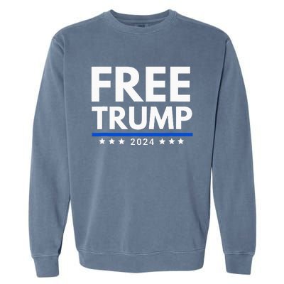 freetrump Free Trump Trump is innocent Free Trump 2024 Garment-Dyed Sweatshirt