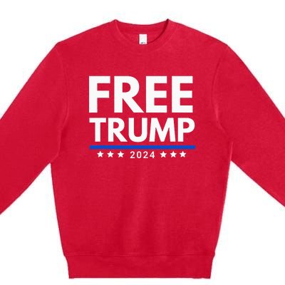 freetrump Free Trump Trump is innocent Free Trump 2024 Premium Crewneck Sweatshirt