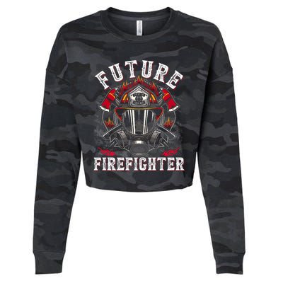 Future Firefighter Thin Red Line Firefighting Cropped Pullover Crew