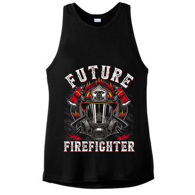 Future Firefighter Thin Red Line Firefighting Ladies PosiCharge Tri-Blend Wicking Tank