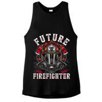 Future Firefighter Thin Red Line Firefighting Ladies PosiCharge Tri-Blend Wicking Tank
