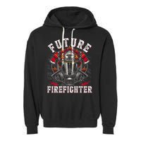 Future Firefighter Thin Red Line Firefighting Garment-Dyed Fleece Hoodie