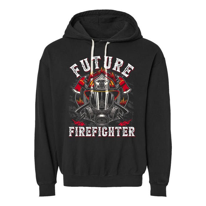 Future Firefighter Thin Red Line Firefighting Garment-Dyed Fleece Hoodie