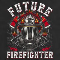 Future Firefighter Thin Red Line Firefighting Garment-Dyed Fleece Hoodie