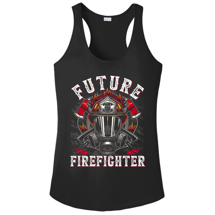 Future Firefighter Thin Red Line Firefighting Ladies PosiCharge Competitor Racerback Tank