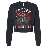 Future Firefighter Thin Red Line Firefighting Cropped Pullover Crew
