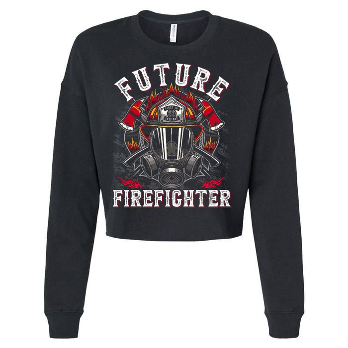 Future Firefighter Thin Red Line Firefighting Cropped Pullover Crew