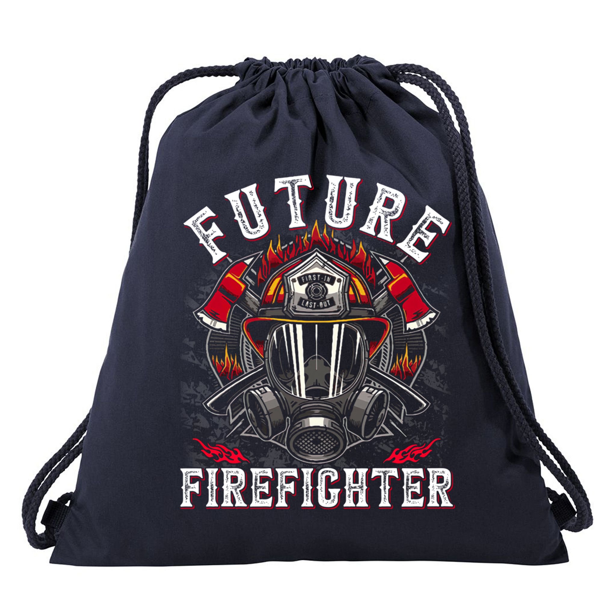 Future Firefighter Thin Red Line Firefighting Drawstring Bag