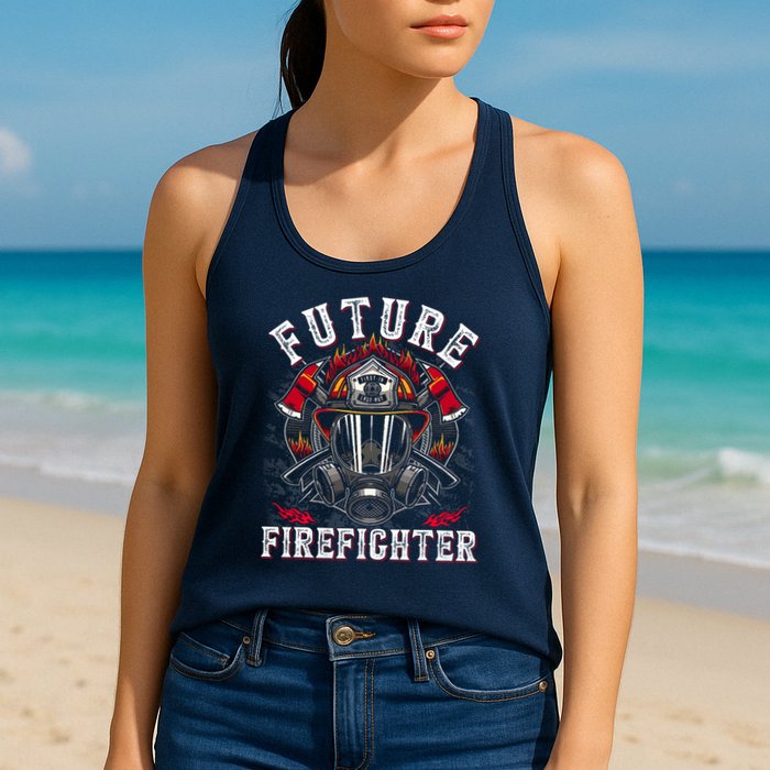 Future Firefighter Thin Red Line Firefighting Womens Tank Top