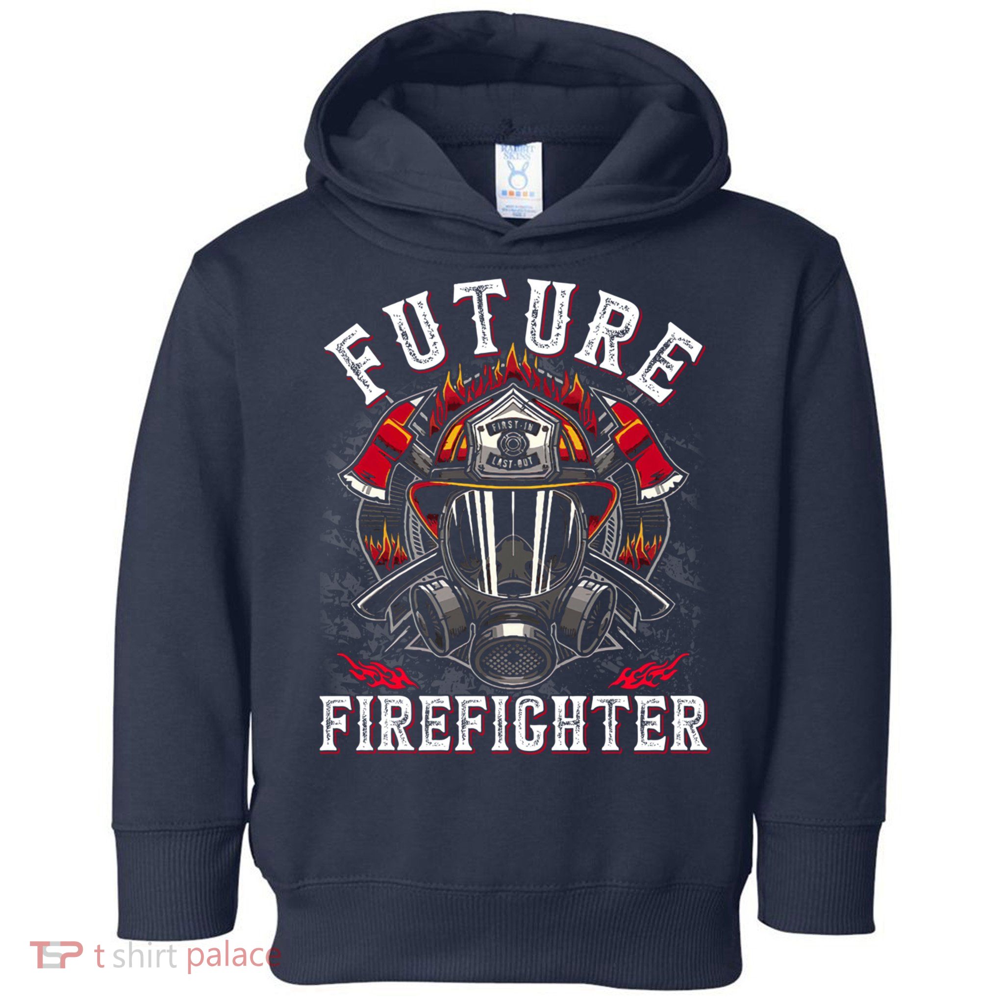 Future Firefighter Thin Red Line Firefighting Toddler Hoodie