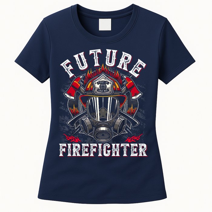 Future Firefighter Thin Red Line Firefighting Womens T-Shirt