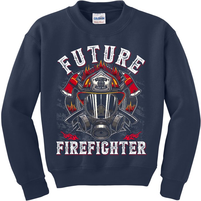 Future Firefighter Thin Red Line Firefighting Kids Sweatshirt