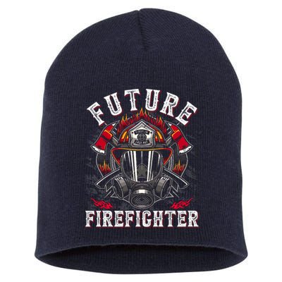 Future Firefighter Thin Red Line Firefighting Short Acrylic Beanie