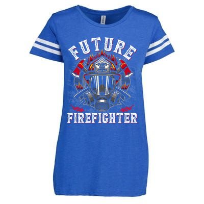 Future Firefighter Thin Red Line Firefighting Enza Ladies Jersey Football T-Shirt