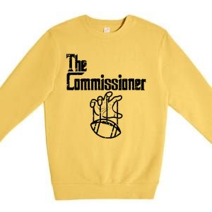 Fantasy Football The Commissioner Funny Premium Crewneck Sweatshirt