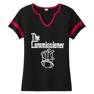 Fantasy Football The Commissioner Funny Ladies Halftime Notch Neck Tee