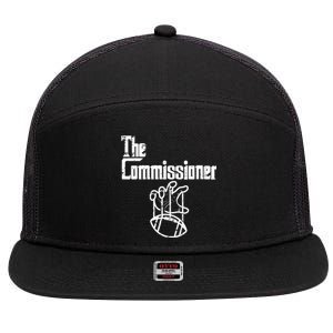 Fantasy Football The Commissioner Funny 7 Panel Mesh Trucker Snapback Hat