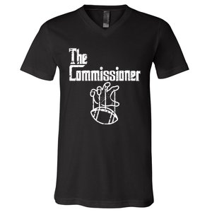 Fantasy Football The Commissioner Funny V-Neck T-Shirt