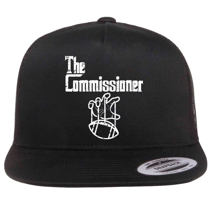 Fantasy Football The Commissioner Funny Flat Bill Trucker Hat