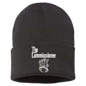 Fantasy Football The Commissioner Funny Sustainable Knit Beanie