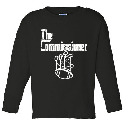 Fantasy Football The Commissioner Funny Toddler Long Sleeve Shirt