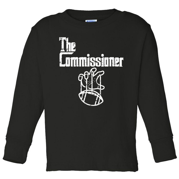 Fantasy Football The Commissioner Funny Toddler Long Sleeve Shirt