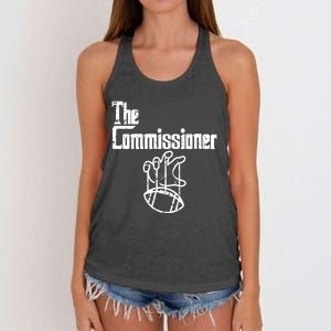 Fantasy Football The Commissioner Funny Women's Knotted Racerback Tank