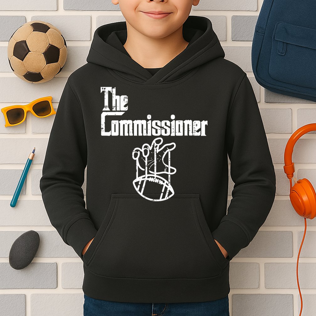 Fantasy Football The Commissioner Funny Kids Hoodie