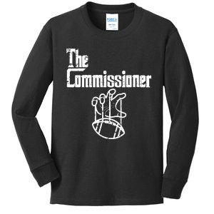 Fantasy Football The Commissioner Funny Kids Long Sleeve Shirt