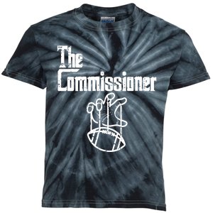 Fantasy Football The Commissioner Funny Kids Tie-Dye T-Shirt