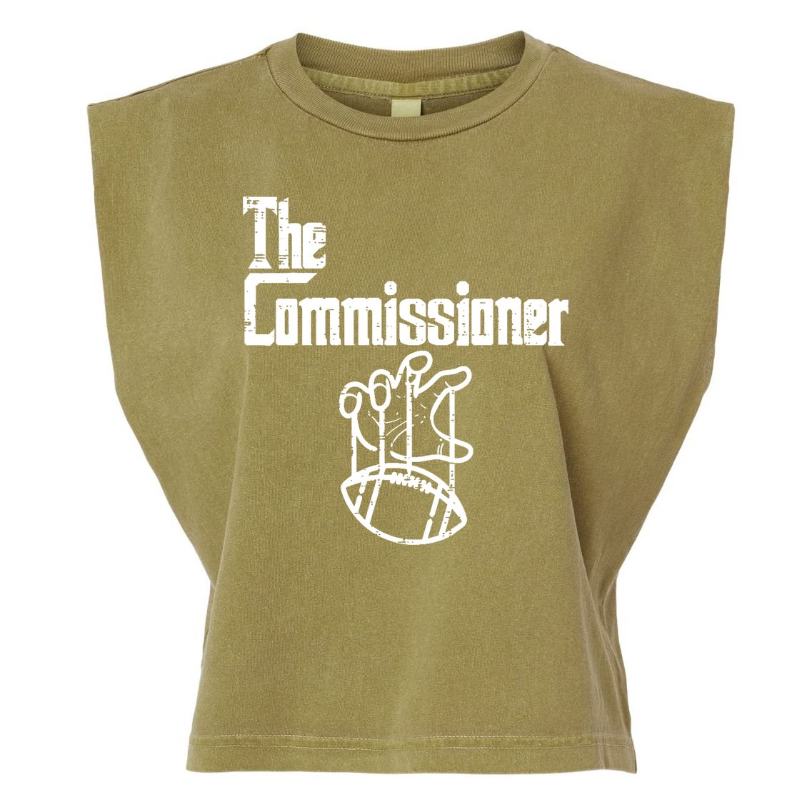 Fantasy Football The Commissioner Funny Garment-Dyed Women's Muscle Tee