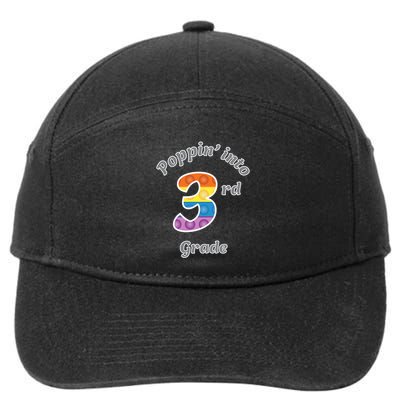 Funny Fidget Toy Poppin Into 3rd Grade Poppin Gift 7-Panel Snapback Hat