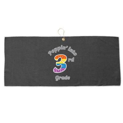 Funny Fidget Toy Poppin Into 3rd Grade Poppin Gift Large Microfiber Waffle Golf Towel
