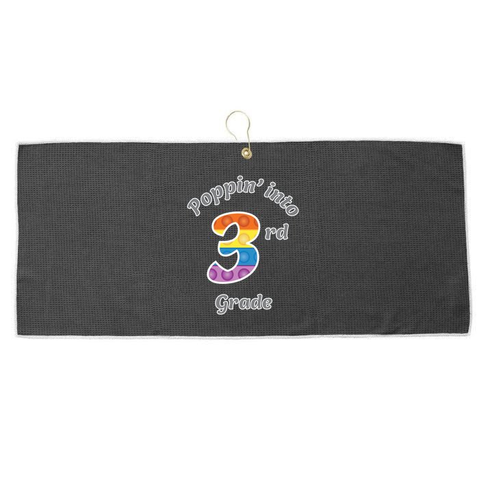 Funny Fidget Toy Poppin Into 3rd Grade Poppin Gift Large Microfiber Waffle Golf Towel