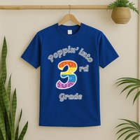 Funny Fidget Toy Poppin Into 3rd Grade Poppin Gift T-Shirt