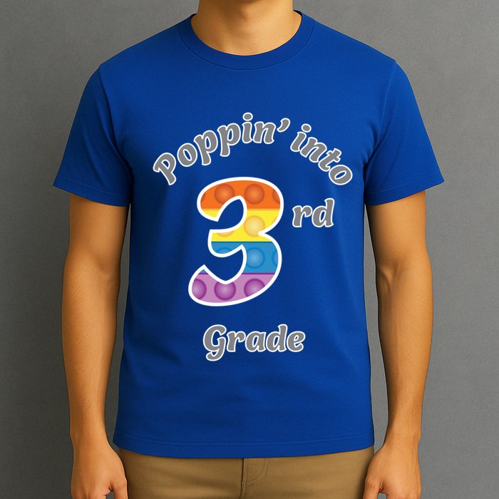 Funny Fidget Toy Poppin Into 3rd Grade Poppin Gift T-Shirt