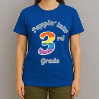 Funny Fidget Toy Poppin Into 3rd Grade Poppin Gift T-Shirt