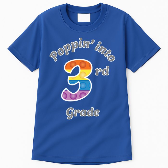 Funny Fidget Toy Poppin Into 3rd Grade Poppin Gift Tall T-Shirt
