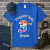Funny Fidget Toy Poppin Into 3rd Grade Poppin Gift Tall T-Shirt