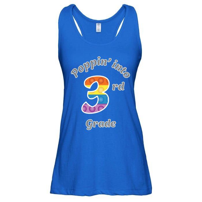 Funny Fidget Toy Poppin Into 3rd Grade Poppin Gift Ladies Essential Flowy Tank