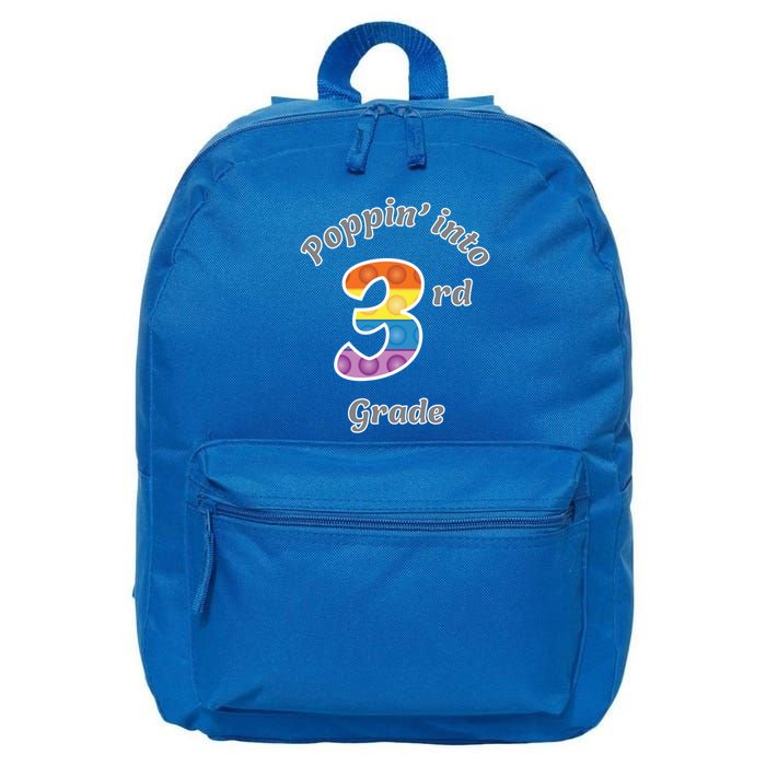 Funny Fidget Toy Poppin Into 3rd Grade Poppin Gift 16 in Basic Backpack