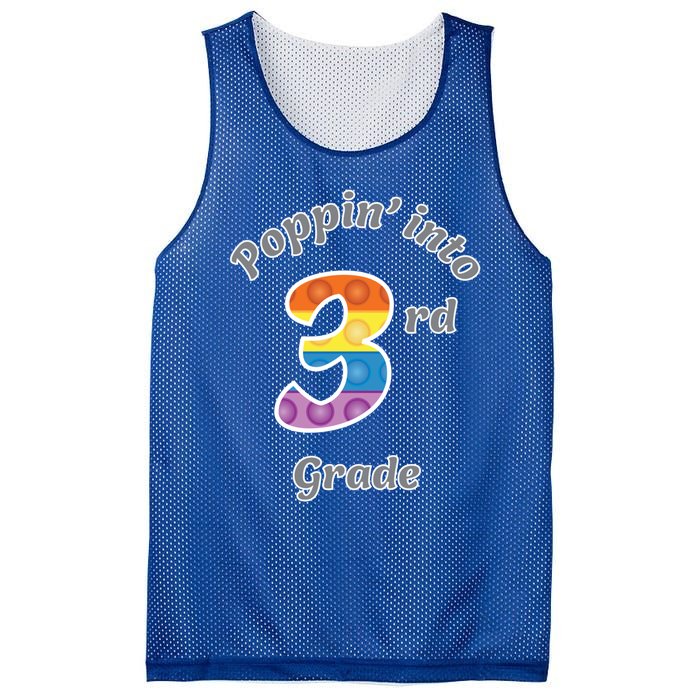 Funny Fidget Toy Poppin Into 3rd Grade Poppin Gift Mesh Reversible Basketball Jersey Tank