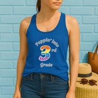 Funny Fidget Toy Poppin Into 3rd Grade Poppin Gift Womens Tank Top