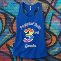 Funny Fidget Toy Poppin Into 3rd Grade Poppin Gift Womens Tank Top